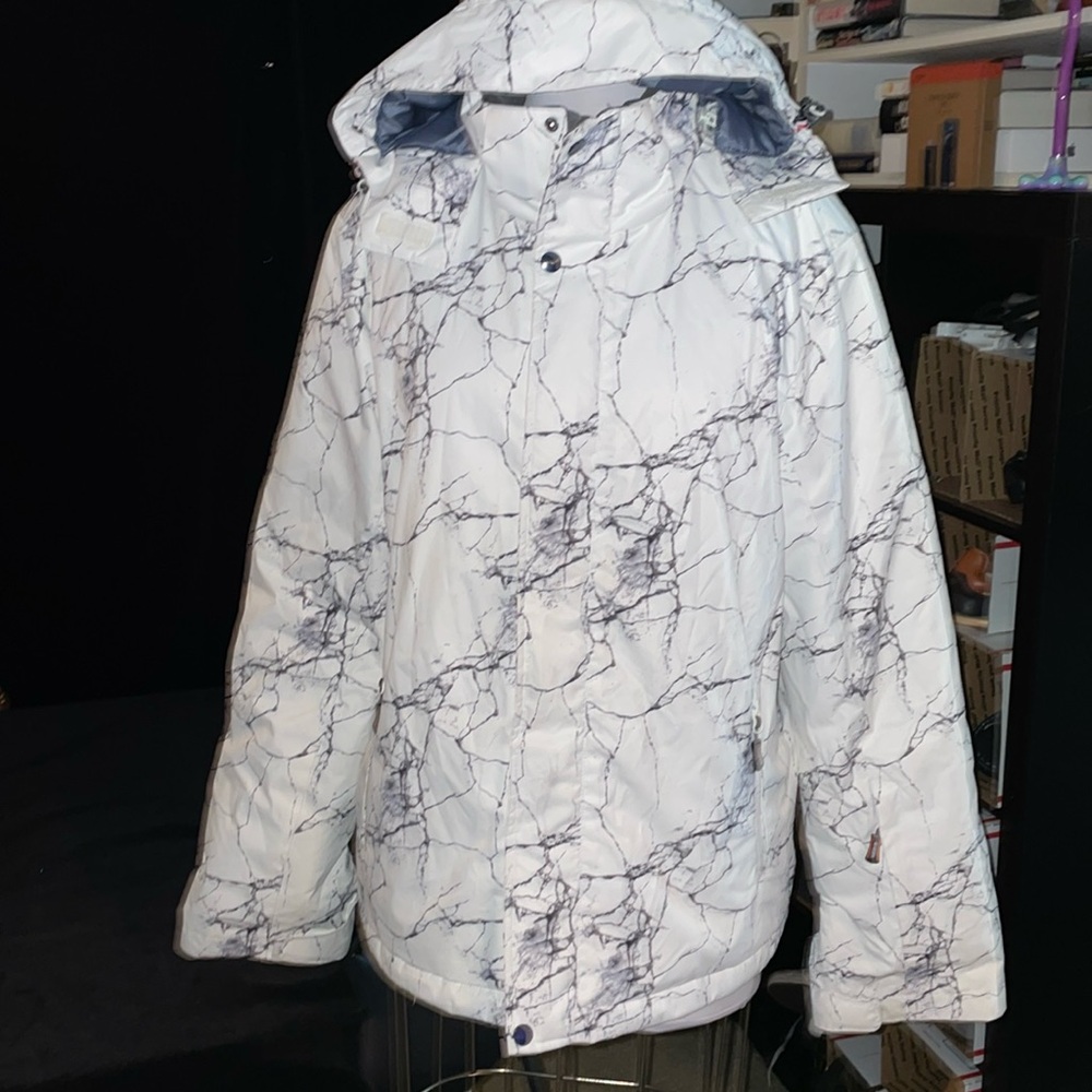 ❤️ Women’s SEARIPE Marbled Design Ski Jacket Sz XS WIND PROTECT WATER RESISTANT